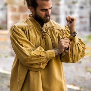 Chemise médiévale “Yven” Brun miel