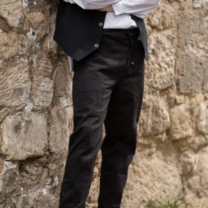 Pantalon médiéval noble "Oskar" avec decorative stitching