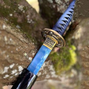 Katana du Roi Dragon Bleu (Acier T10 Bleu)