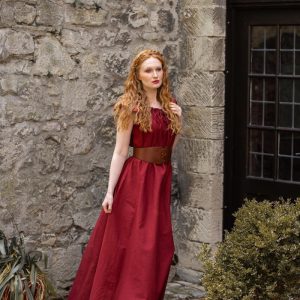 Robe longue à volant d'épaule "Clara"