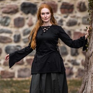 Haut à lacets "Lea" avec capuche