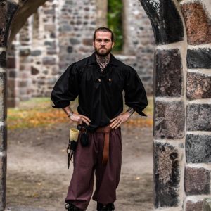 Chemise de pirate à lacets "Artur" avec col