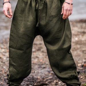 Culotte viking en lin "Wodan" Olive